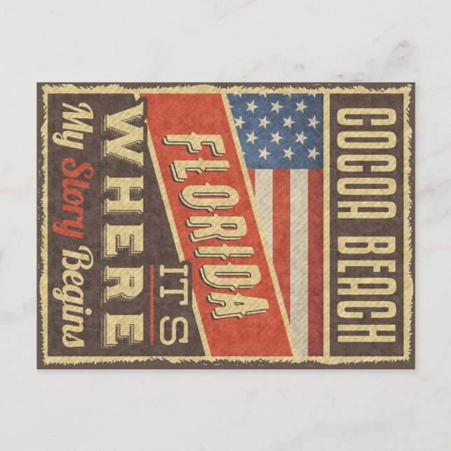 Cocoa Beach Florida Postkarte (Vorderseite)