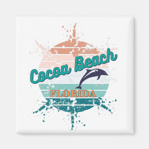 Cocoa Beach Florida Retro Vintager Sonnenuntergang Magnet