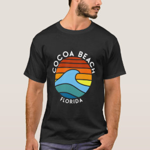 Cocoa Beach Florida Retro Wave T-Shirt