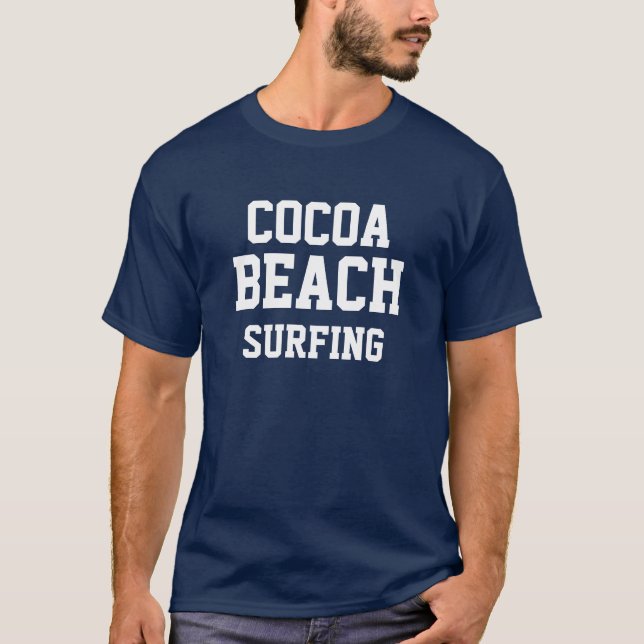 Cocoa Beach Florida Surfen T-Shirt (Vorderseite)