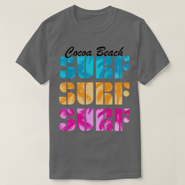 Cocoa Beach Florida Surfing Surfbretter Strände T-Shirt (Design vorne)