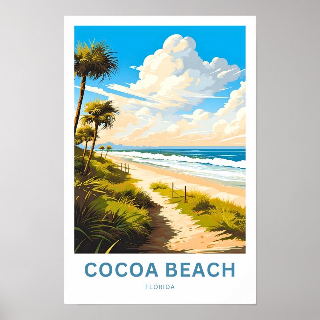 Cocoa Beach Florida Travel Print Poster (Vorne)