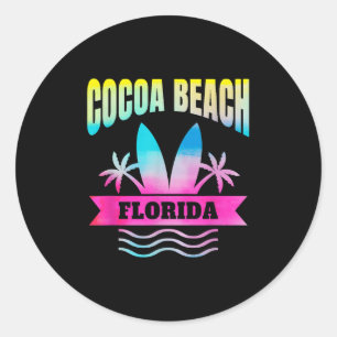 Cocoa Beach Florida Urlaub Souvenir Runder Aufkleber