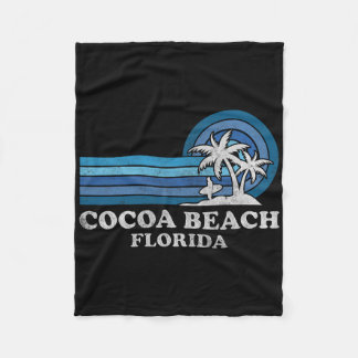 Cocoa Beach Florida Vintage Family Summer Vacation Fleecedecke