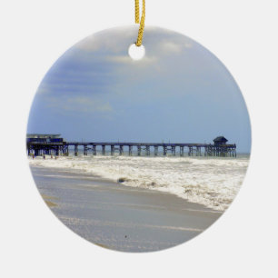 Cocoa Beach Pier Keramik Ornament