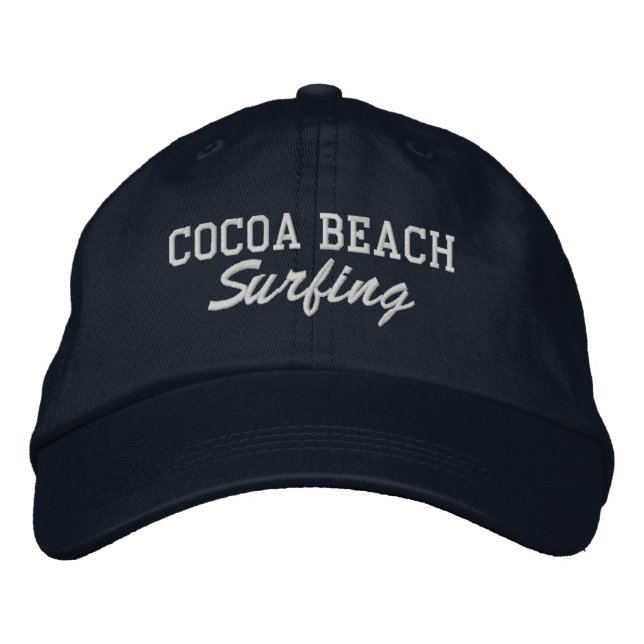 Cocoa Beach Surfing bestickter Baseballhut Bestickte Baseballkappe (Vorderseite)