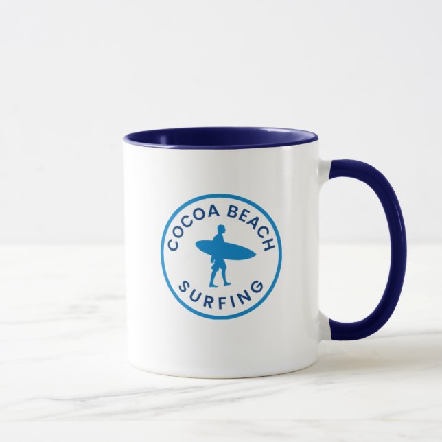 Cocoa Beach Surfing Coffee Mug Tasse (Rechts)
