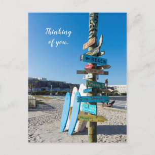 Cocoa Beach Tiki Totem Denken Sie an die Postkarte