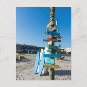 Cocoa Beach Tiki Totem Postkarte