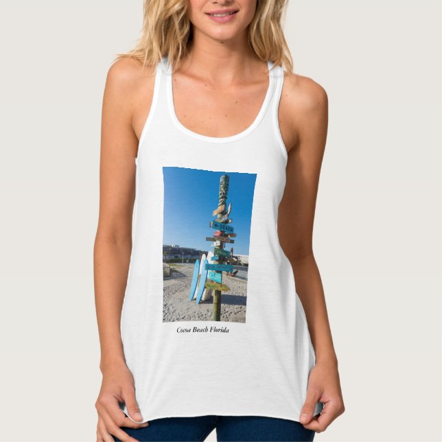 Cocoa Beach Tiki Totem Tank Top (Vorderseite)