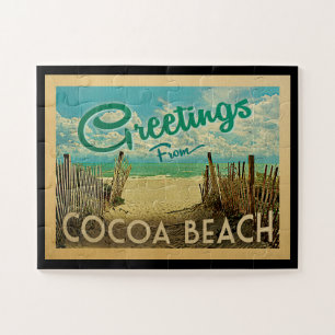 Cocoa Beach Vintage Reisen Puzzle