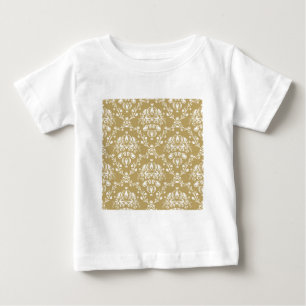 Cocoa-Braun und Creme-Damaskus Baby T-shirt