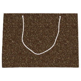 Cocoa Brown Sparkle Glitzer Große Geschenktasche Große Geschenktüte