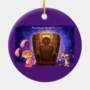 COCOA CATS/PINK NIGHTMARE (2 Seiten!) - Jeff Willi Keramik Ornament