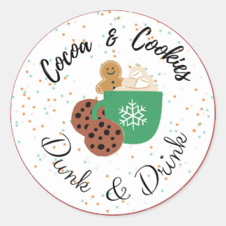 Cocoa & Cookie Gefallen Tag Dunk & Drink Sticker