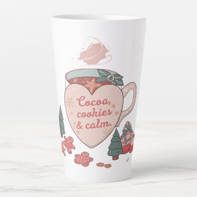 Cocoa, Cookies & Calm – Pastel Christmas CoT-Shirt Milchtasse (Vorderseite)