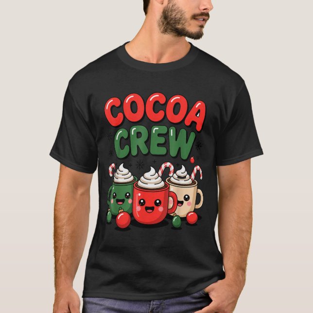 Cocoa Crew Christmas Hot Chocolate Pajamas For Fam T-Shirt (Vorderseite)