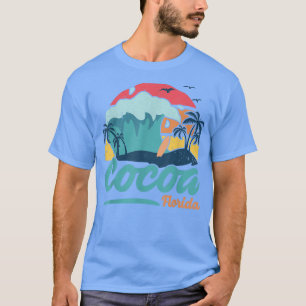 Cocoa Florida Beach Sommersurfen SunSet Palm Tre T-Shirt