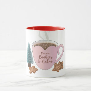 Cocoa, Kekse & Ruhe – Pastel-Weihnachts-T-Shirt Tasse
