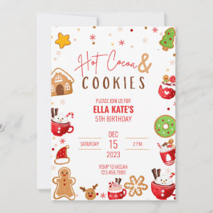 Cocoa- und Cookie-Weihnachtsgeburtstagsfeier Einladung