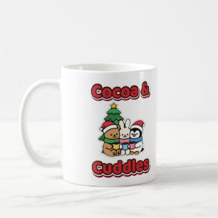 Cocoa und Kuscheln Weihnachtsbär Hase Pinguin Kaffeetasse