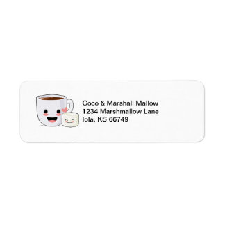 Cocoa- und Marshmallow-Adressmarken