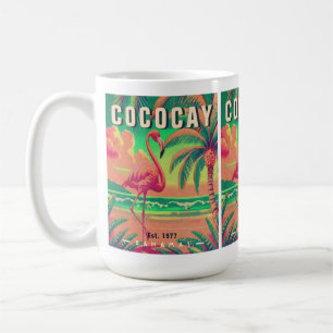 CocoCay Bahamas Retro Flamingo Souvenir 1950s Kaffeetasse