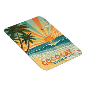 Cococay Bahamas Vintage Travel Magnet