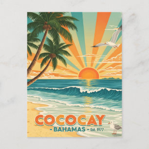 Cococay Bahamas Vintage Travel Postkarte
