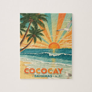 Cococay Bahamas Vintage Travel Puzzle