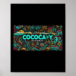 Cococay Beach Bahamas Reisen Sommerurlaub Familien Poster