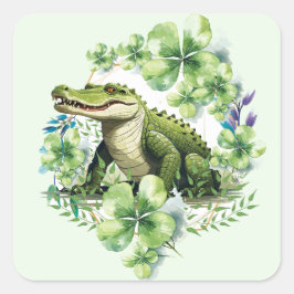 cocodrille  quadratischer aufkleber