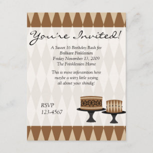 Cocolate Cakes Einladung