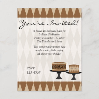 Cocolate Cakes Einladung