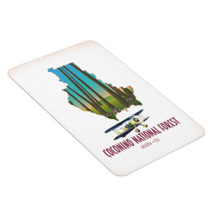 Coconino National Forest Arizona USA Karte Magnet