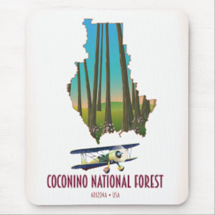 Coconino National Forest Arizona USA Karte Mousepad