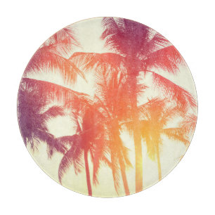 Coconut Beach: Vintage tropische Wärme. Schneidebrett