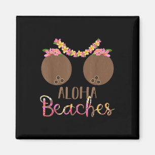 Coconut Bra Blume S Hawaii Aloha Strände Funny Magnet