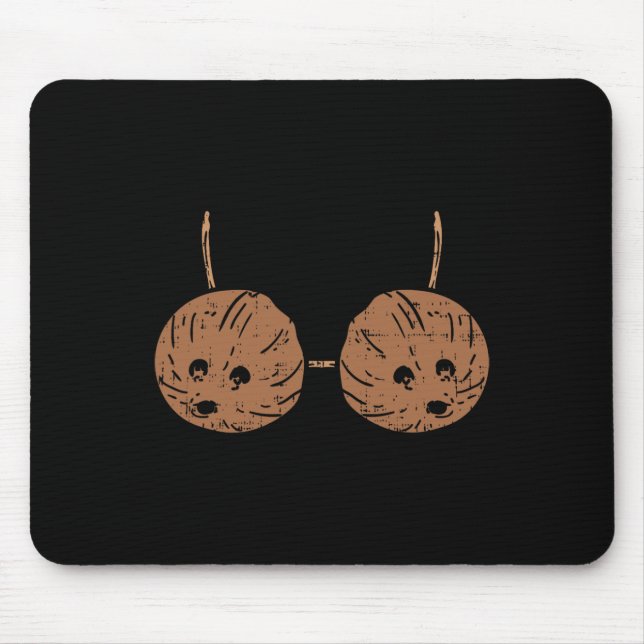 Coconut Bra Hawaiian Tiki Hula Party DIY Halloween Mousepad (Vorne)