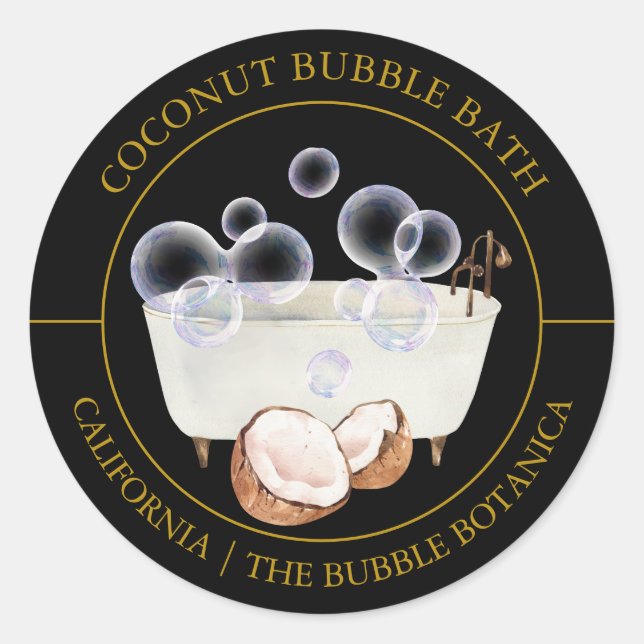 Coconut-Bubble-Marke Runder Aufkleber (Vorderseite)