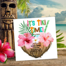 Coconut Cocktail Tropical Tiki Party Dusche