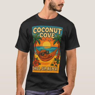 Coconut Cove Tropical Beach Vibes Grafisches T-Shi T-Shirt