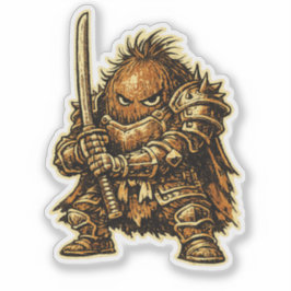 Coconut Crusader — Funny Tropical Fruit Heavy  Aufkleber