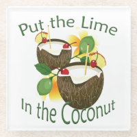 Coconut Drink Tiki Bar Glass Untersetzer