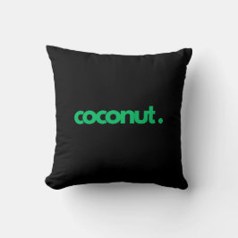 Coconut Green Typografie Kissen