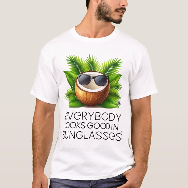 Coconut in Sunglasses - International Fruit Day T-Shirt (Vorderseite)