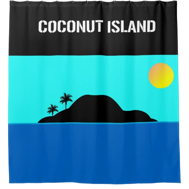 coconut Island Duschvorhang (Vorderseite)