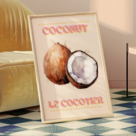 Coconut Le Cocotier French Poster