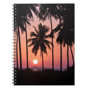 Coconut Palm Tree Landschaft Notizblock