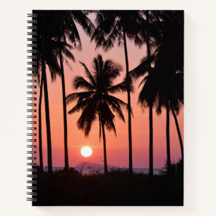 Coconut Palm Tree Landschaft Notizbuch